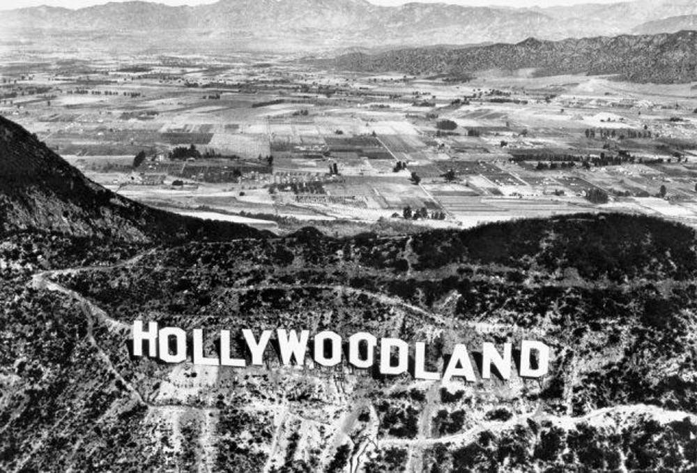 The Hollywoodland sign